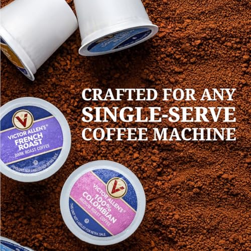 Victor Allen's Coffee Variety Pack (Morning Blend, 100% Colombian, Donut Shop Blend, and French Roast), 42 Count, Single Serve Coffee Pods for Keurig K-Cup Brewers