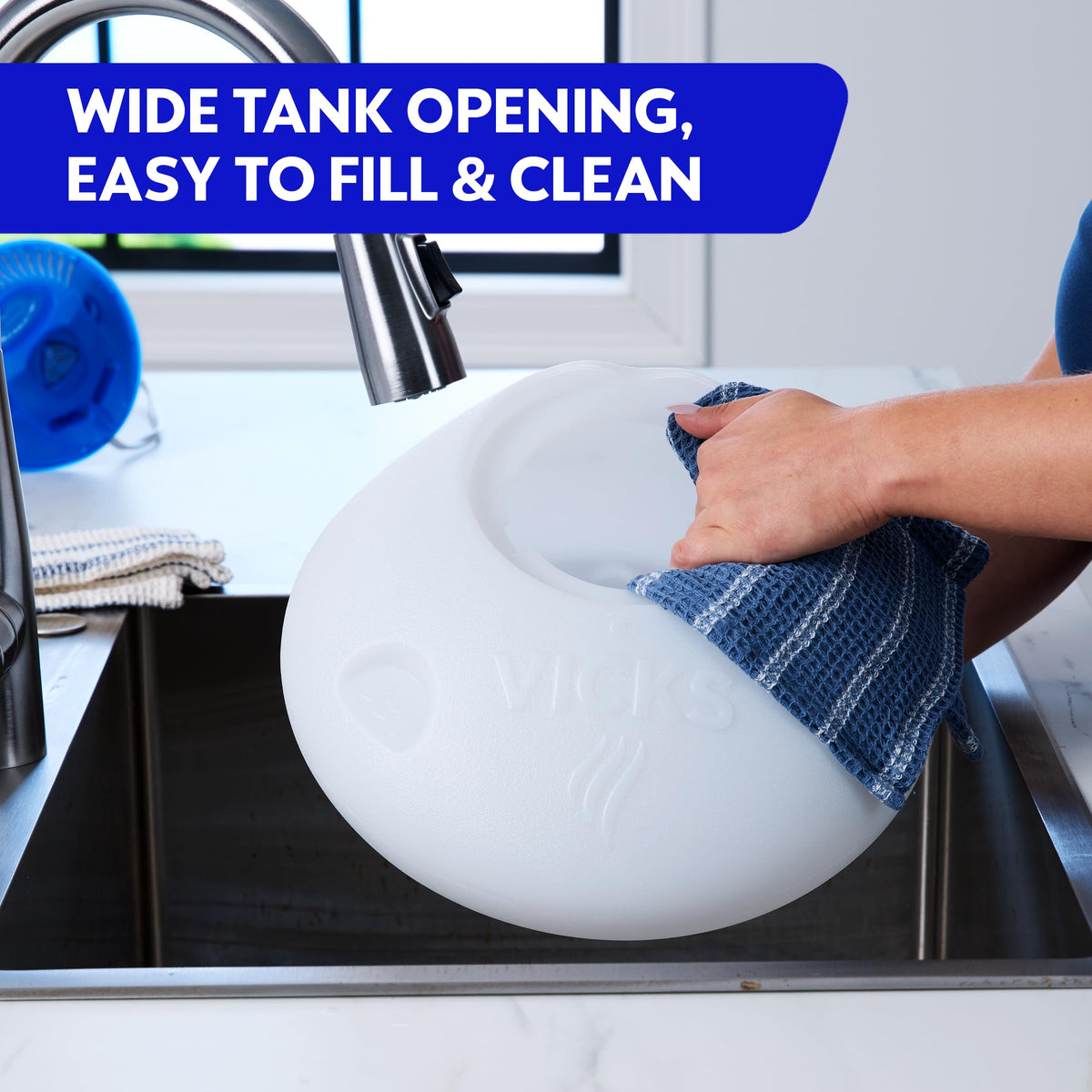 Vicks Warm Steam Vaporizer Humidifier for Medium and Large Rooms, 1.5 Gal | Warm steam humidifier provides warm relief at night for nasal congestion, can be used with VapoPads and VapoSteam