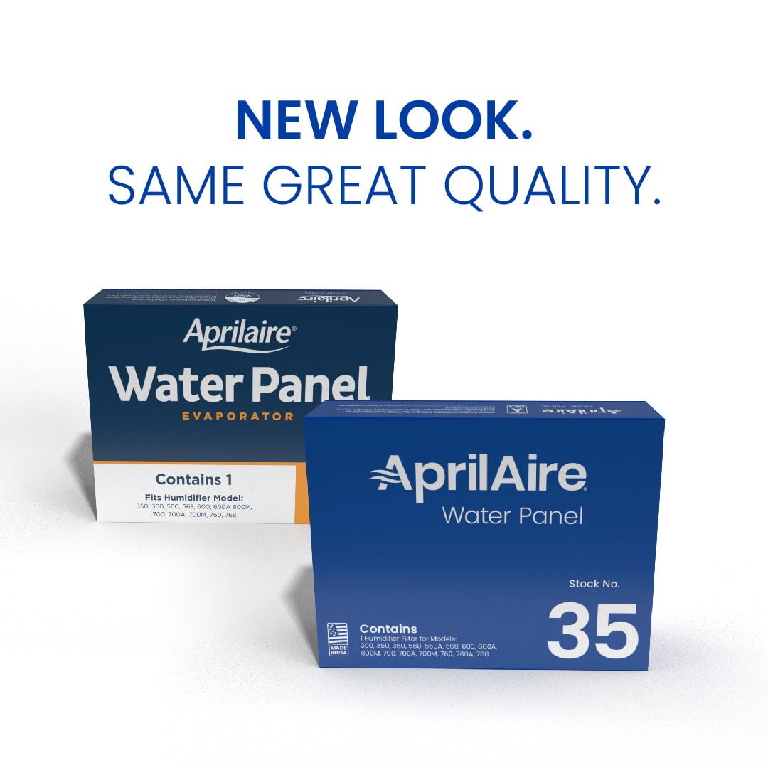 AprilAire 35 Water Panel Humidifier Filter Replacement for AprilAire Whole-House Humidifier Models 300, 350, 360, 560, 560A, 568, 600, 600A, 600M, 700, 700A, 700M, 760, 760A, 768 (Pack of 2)