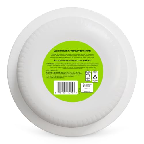 Amazon Basics Everyday Paper Bowls, 10 Oz, Disposable, 70 Count, White, Packaging May Vary