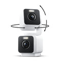 WYZE Duo Cam Pan Indoor/Outdoor IP65 2K 360° Pan/Tilt Smart Home Security Camera with Color Night Vision, Compatible with Alexa & Google Assistant, White