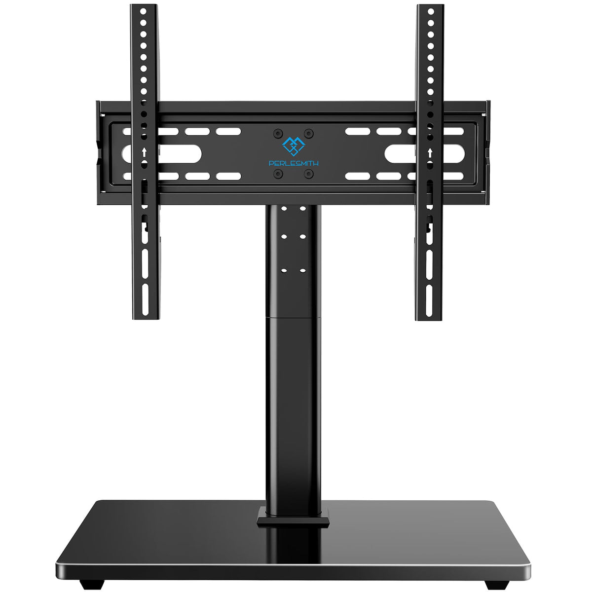 PERLESMITH Universal TV Stand Legs for 32-70 inch TVs to 99lbs with Mount | 8 Height adjustable, Tempered glass base, Fixed, Max VESA 400x400mm, Livingroom & Bedroom, PSTVS04