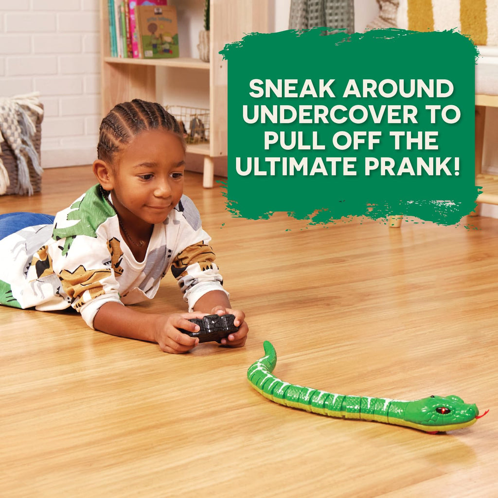 Terra by Battat Remote Control Snake, Emerald Tree Boa, Green, Animals | Electronic snake toy with remote, LED light-up eyes, S-shaped movement, includes 1 snake and 1 remote control, 6+ Years