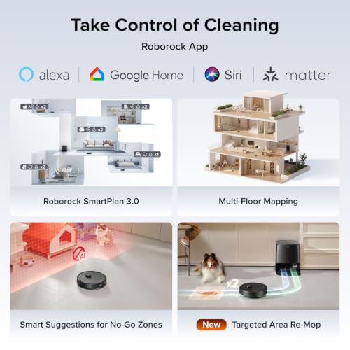 roborock 2026 New Qrevo 2 Pro Robot Vacuum and Mop, 20,000Pa Suction | FlexiArm Edge Mopping, Zero-Tangle, High-Temperature Mop Self-Cleaning, Smart Obstacle Avoidance for Pet Hair & Carpet, Black