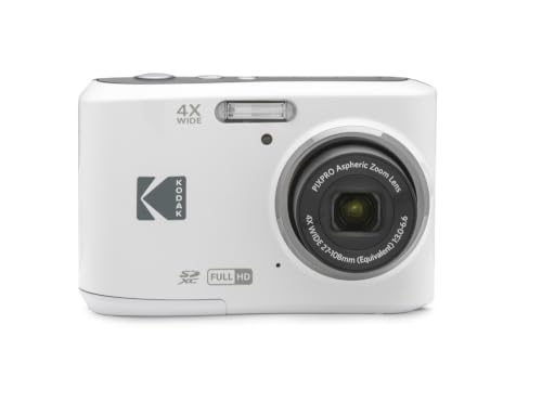 Kodak PIXPRO FZ45 16MP Compact Digital Camera, 4X Optical Zoom, AA, Black | 1080p Full HD Video, 27mm Wide Angle Lens, 2.7 Inch LCD, Point and Shoot, Digicam, Travel and Family Photos
