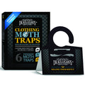 Dr. Killigan's Premium Clothing Moth Traps with Pheromones (Black, 6 Traps) | Clothes Moth Traps with Pheromones, Alternative to Moth Balls, Targets the Webbing Clothes Moth & Casemaking Clothes Moth