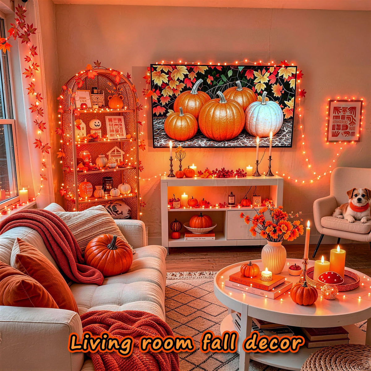 JMEXSUSS 2 Pack Orange Fairy Lights Battery Operated, Total 200 LED 66ft
