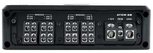 Rockville Atom 8B Black 8-Channel Marine/Boat Amplifier Amp | 3500W Peak, 880W RMS, Bluetooth, 4/6/8-Channel Configurable, Class D, Dual 50-250Hz Crossovers, RCA Line Output