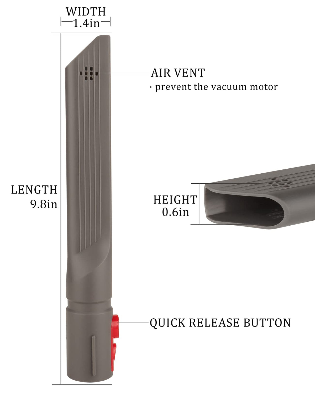 Fulllclean Crevice Tool Attachment Compatible with Dyson Cordless Vacuum