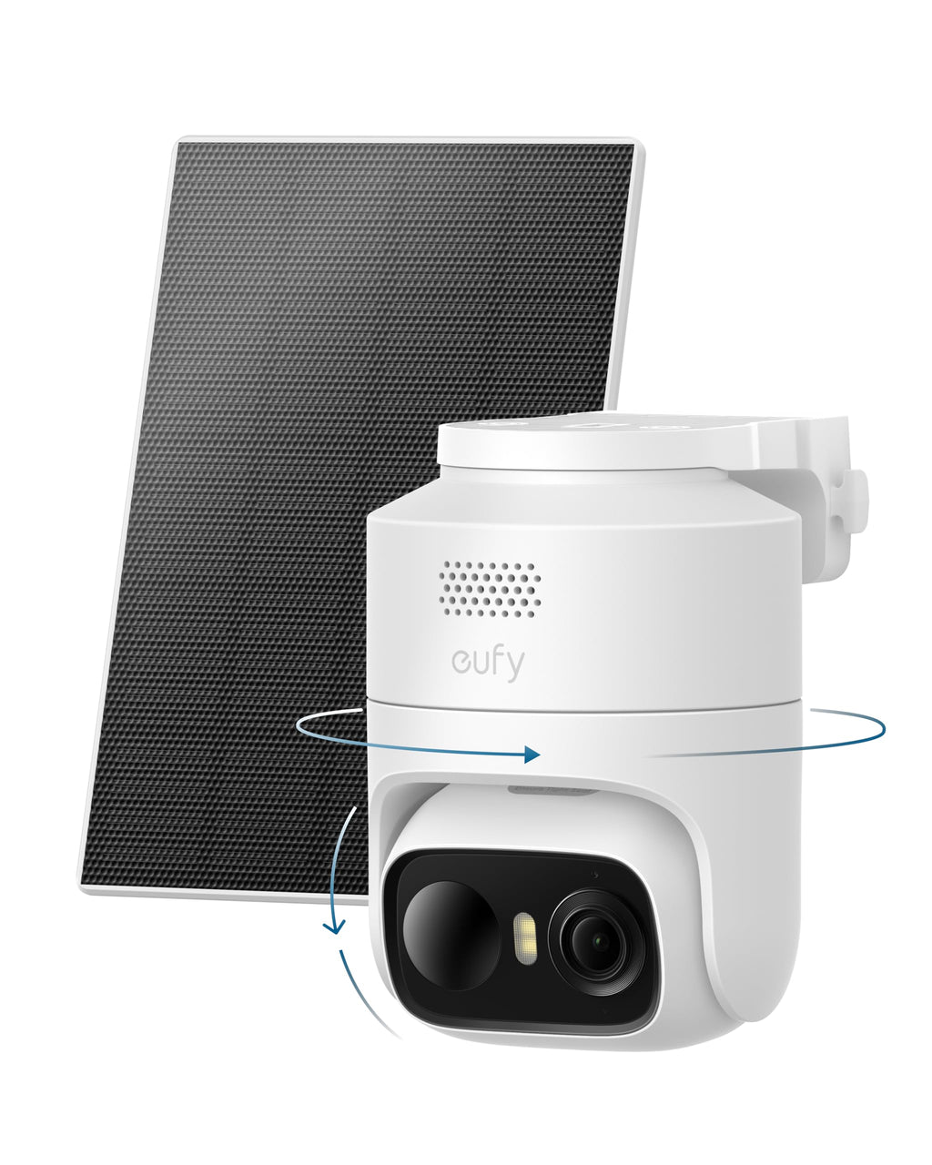 eufy Security eufyCam C37, Solar Cameras Wireless Outdoor,2K Resolution | 360° Pan & Tilt AI Tracking, Human/Pet/Vehicle Detection, Flexible Solar Panel, Color Night Vision, No Monthly Fee