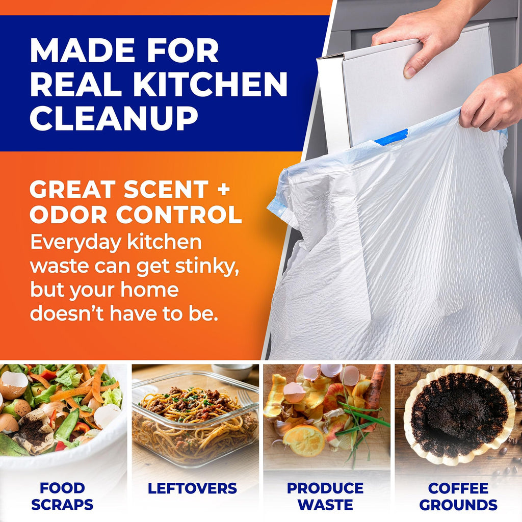 Hefty Ultra Strong 13 Gal Kitchen Trash Bags, Fabuloso Lavender, 80ct