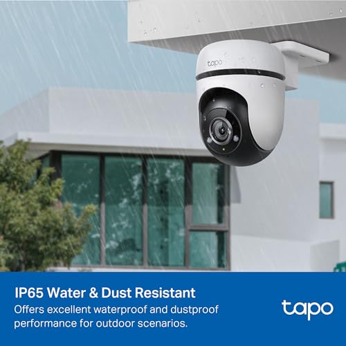 TP-Link Tapo 1080P Outdoor Wired Pan/Tilt Security Camera, C500 | 360° View, Motion Tracking, Works with Alexa & Google Home, Night Vision, Free AI Detection, Cloud & SD Card Storage