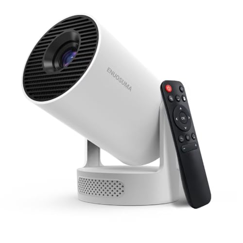 Mini Portable Projector with Wifi 6 and Bluetooth,Base Speaker(M) | 4K Support Projector with 5w Sound Base Speaker,Auto Vertical Keystone 210°Rotatable Proyector