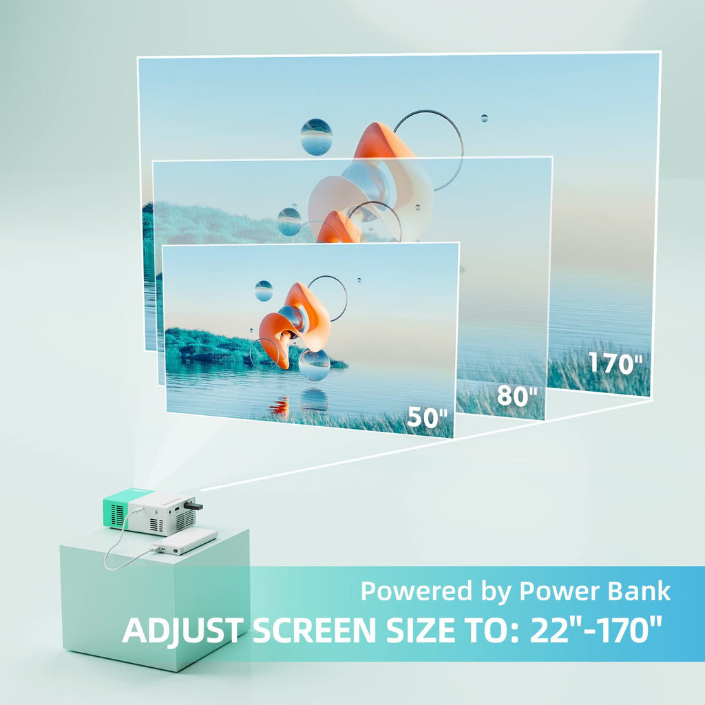 Mini Projector Portable for Gift, Led Outdoor Movie Projector