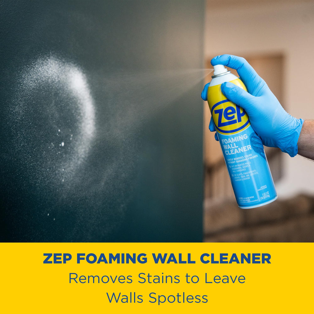 Zep Foaming Wall Cleaner - 18oz - Removes Scuffs & Stains | Removes Stains Without Damaging Finishes