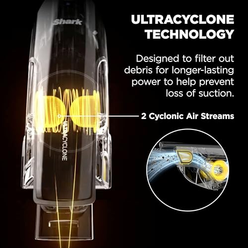 Shark UltraCyclone Pet Pro Plus Cordless Handheld Vacuum, Brown, CH951BR1 | Powerful Suction, Portable Vacuum for Car & Home, Pet Power Brush, Crevice Tool, Scrubbing Brush, XL Dust Cup