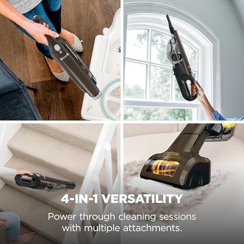 Shark UltraCyclone Pet Pro Plus Cordless Handheld Vacuum, Brown, CH951BR1 | Powerful Suction, Portable Vacuum for Car & Home, Pet Power Brush, Crevice Tool, Scrubbing Brush, XL Dust Cup