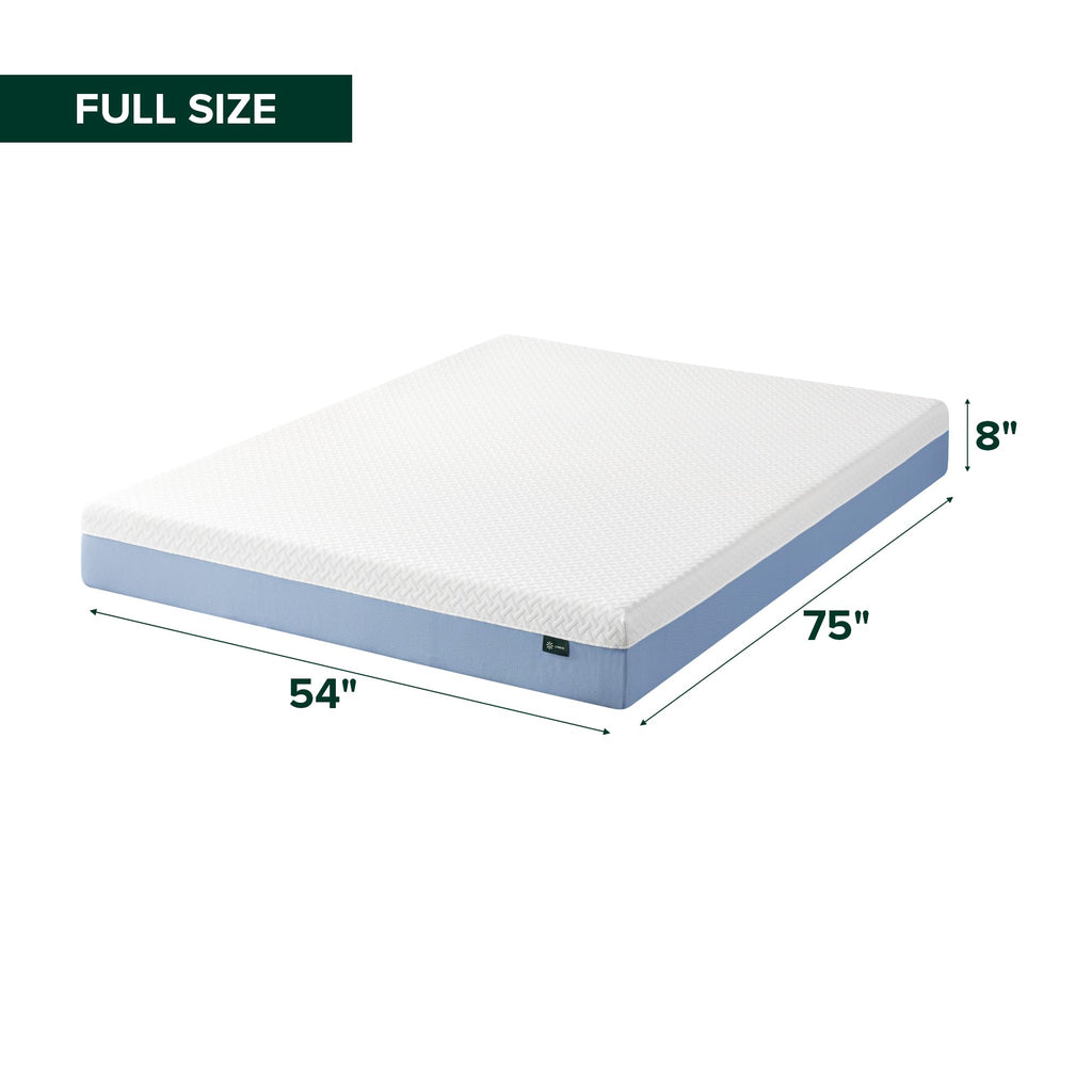 Zinus 8 Inch Full Cooling Essential Memory Foam Mattress, Medium Feel | Designed for Cooler Sleep, Soothing Pressure Relief, Just-Right Medium Feel, CertiPUR-US & OEKO-TEX Certified Materials