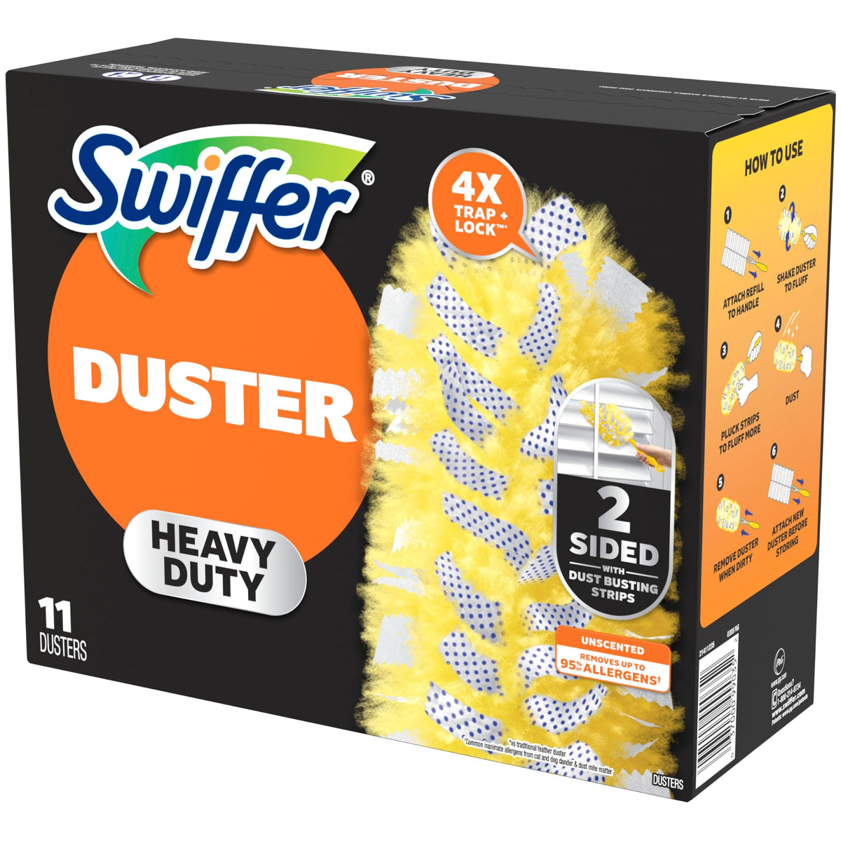 Swiffer Dusters Heavy Duty Multi-Surface Duster Refills for Cleaning, Unscented, 11 Count