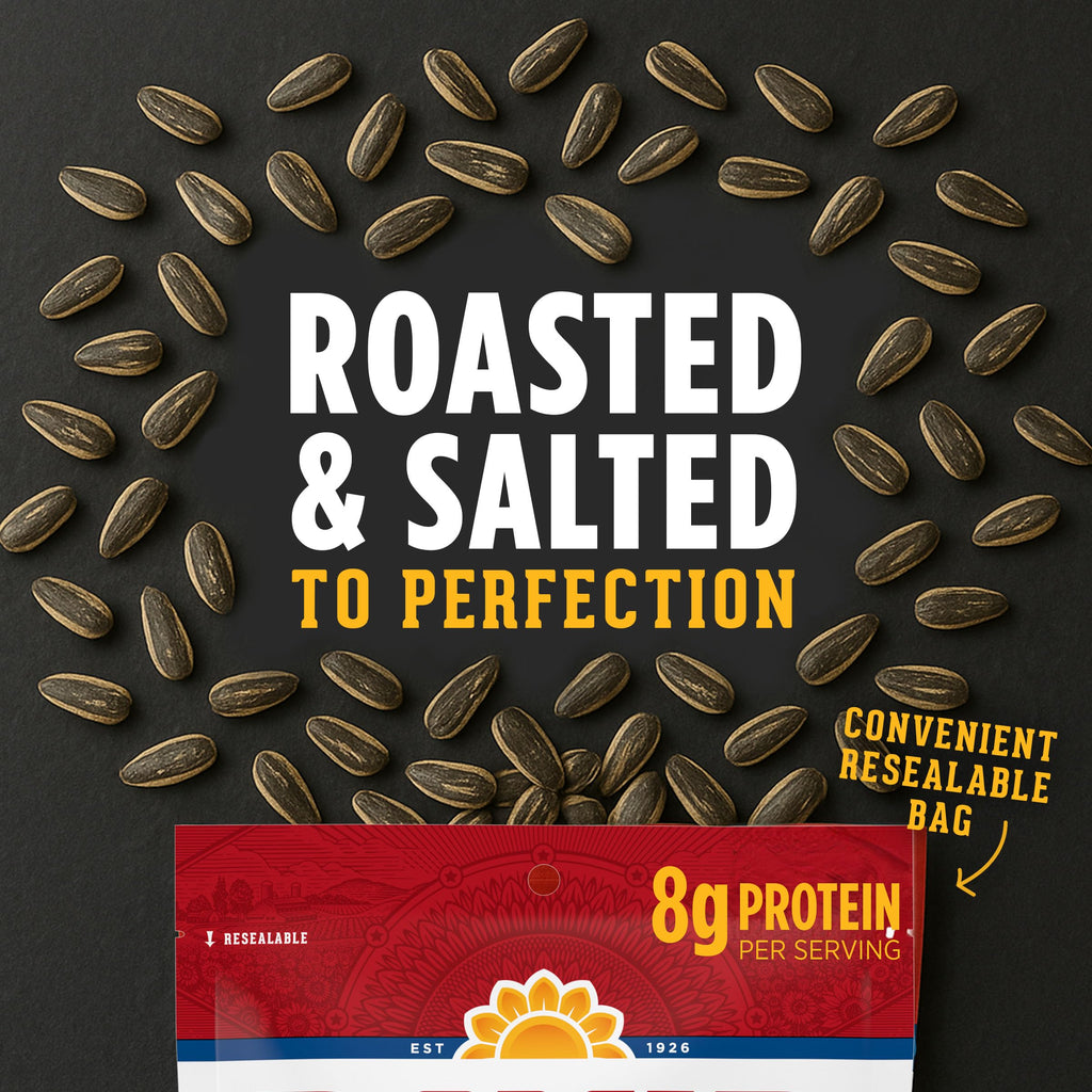 DAVID Jumbo Sunflower Seeds, Original Flavor, 16 oz. | 8g protein per serving; Original flavor; great for baseball games & road trips; also perfect for desk snacking