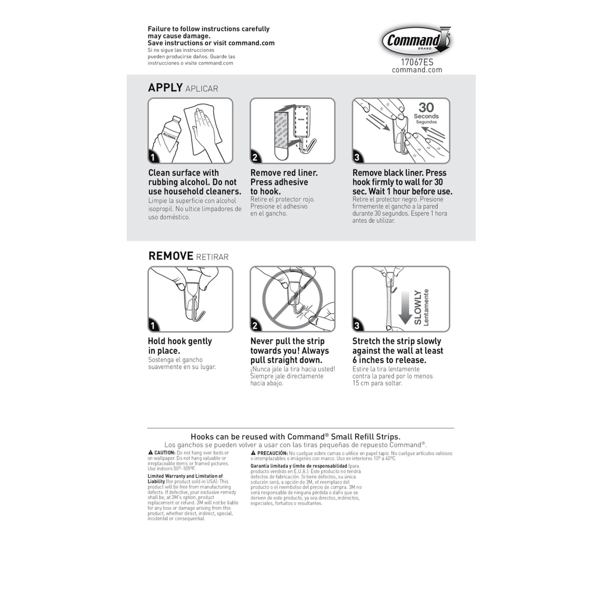 Command Small White Wire Hooks, 16 Hooks, 24 Strips | Damage-Free Hanging with Adhesive No Tools Wall Hooks for Hanging Decorations in Living Spaces, Holds up 0.5 lb