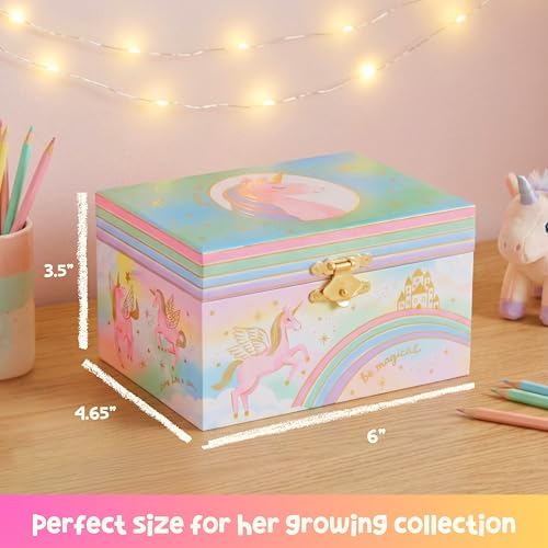 Giggle & Honey® Musical Unicorn Jewelry Box for Girls | Music Boxes for Little Girls, Toddler Jewelry Box for 4 Year Old Kids, Toys for Toddlers, Birthday Gifts for Kids 5-9 Years