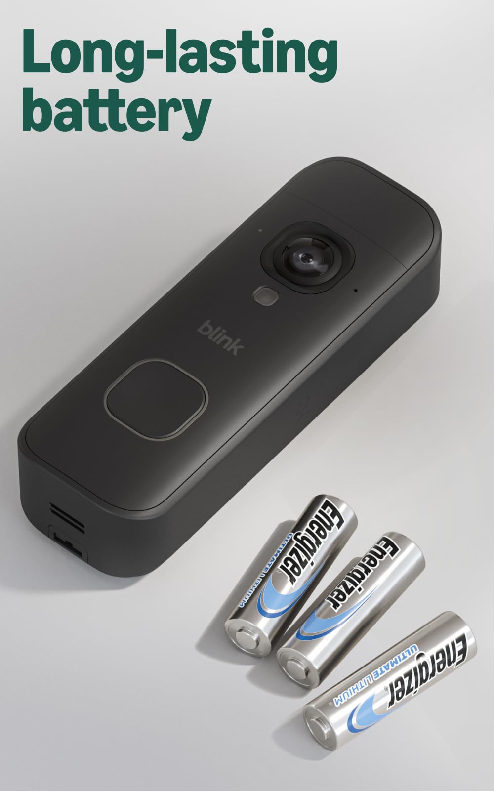 Blink Battery Doorbell 2K+ (newest model) — Wireless video doorbell, 2K video resolution, enhanced audio. Sync Module Core included – System (Black)