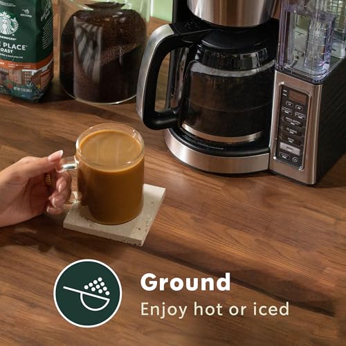 Starbucks Ground Coffee, Dark Roast Hot or Iced Coffee, French Roast, 28 oz | 100% Arabica ground coffee; Dark Roast French Roast; 1 bag, 28 oz