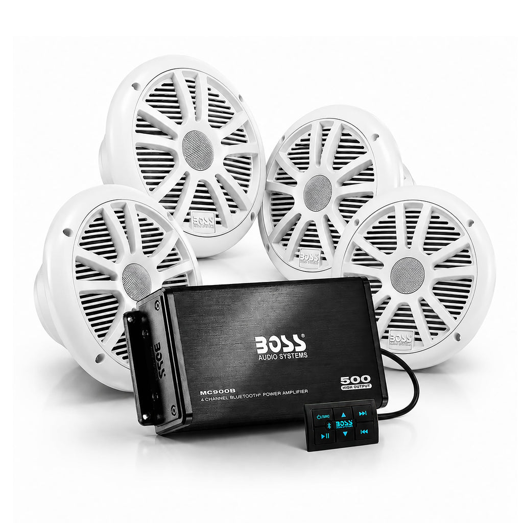 BOSS Audio Systems ASK904B.64 Marine Bluetooth 6.5in Speakers & Amplifier