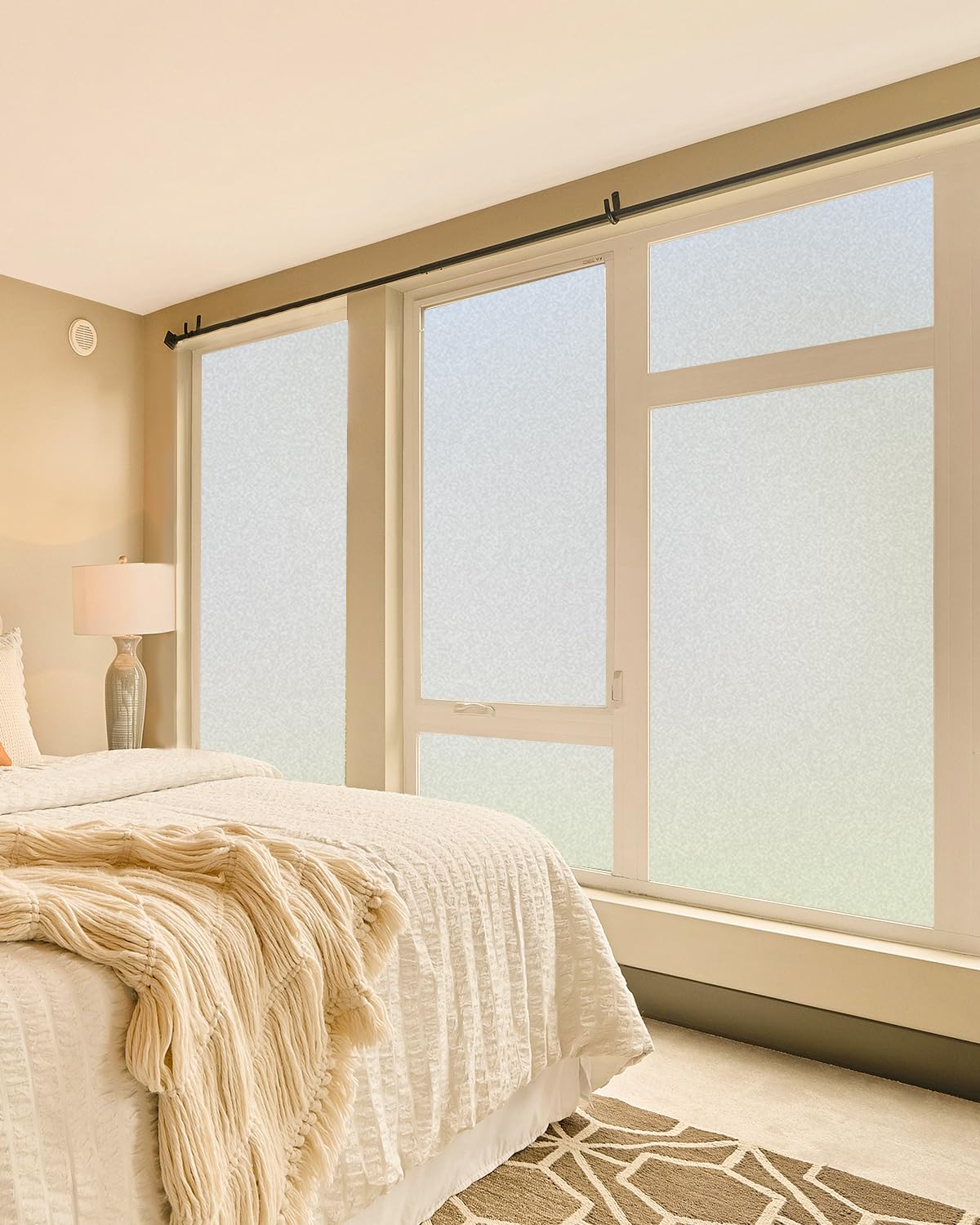 Dwersty Frosted Glass Window Privacy Film Decorative, 17.5" x 78.74"