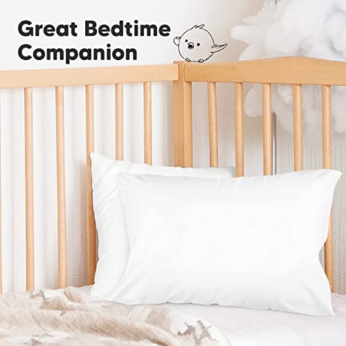 KeaBabies Toddler Pillowcase 13x18 Organic Cotton Cover, Soft White