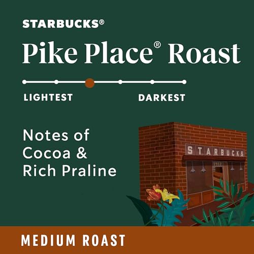 Starbucks Ground Coffee, Medium Roast Hot or Iced Coffee, Pike Place Roast, 28 oz