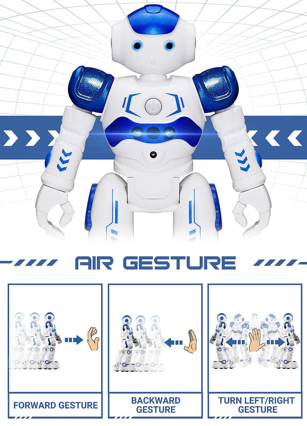 KingsDragon RC Robot Toys for Kids,Remote Control Smart Robot Toy | Gesture & Sensing Programmable Interactive Walking Robot for Age 3 4 5 6 7 8 10 Year Old Boys Girls Birthday Gift Present
