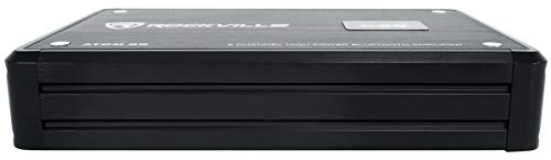 Rockville Atom 8B Black 8-Channel Marine/Boat Amplifier Amp | 3500W Peak, 880W RMS, Bluetooth, 4/6/8-Channel Configurable, Class D, Dual 50-250Hz Crossovers, RCA Line Output