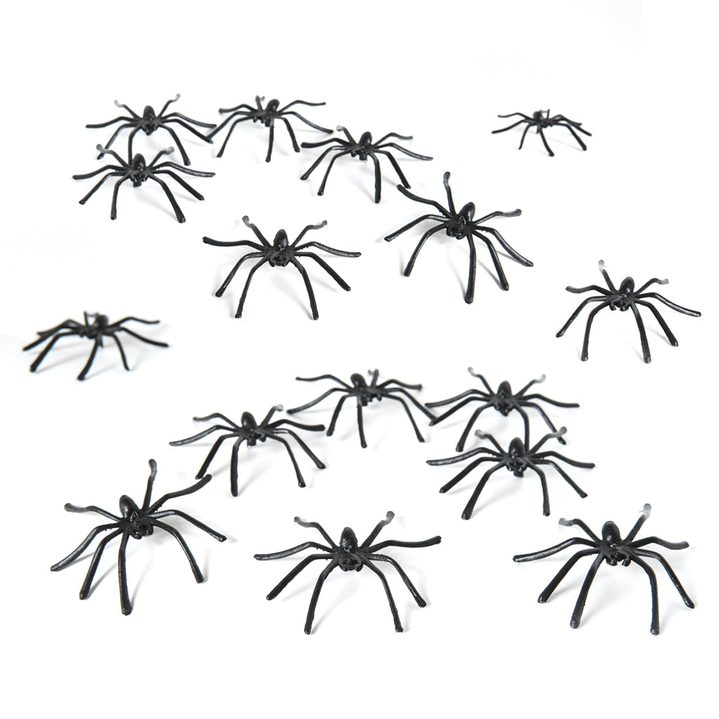 Happy Hippo Halloween Spider Web Decoration, 200 Square Feet & Plastic Spiders, Halloween Party Supplies, Spider Webs (Small, 200 Sq Feet) (8 Fake Spiders Included)