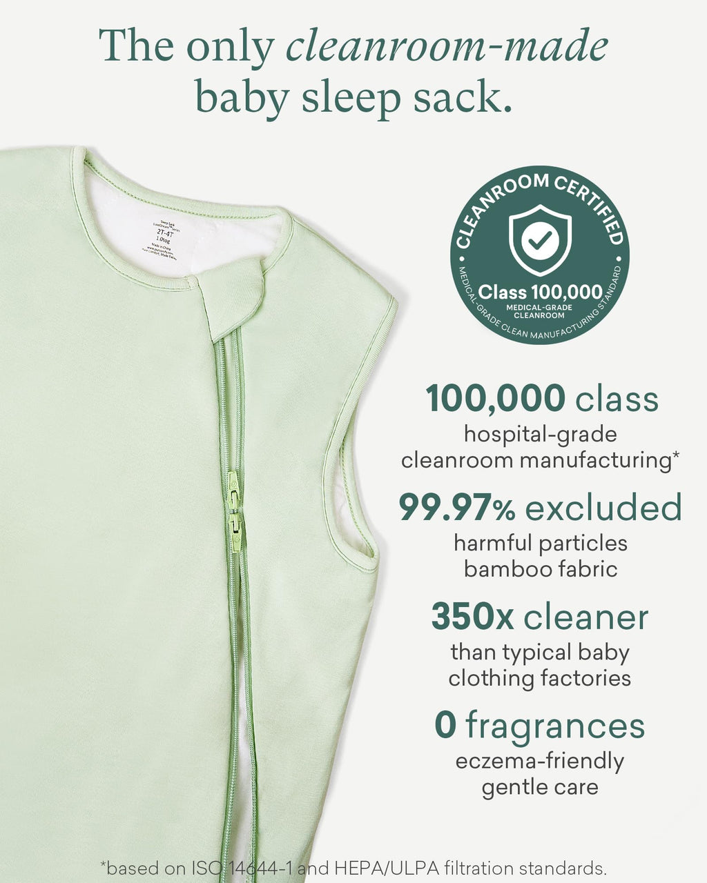 PurComfy Supersoft Bamboo Viscose Sleep Sack, 1.0 TOG Baby Sleeping Bag | Ideal For Sensitive Skin, 2-Way Zipper, All Season Baby Wearable Blanket, Neutral for Boy Girl