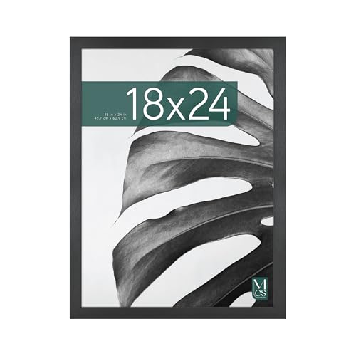 MCS Studio Gallery Poster Frame, 18x24, Black Woodgrain, 1-Pack | Studio Gallery Poster Frame For Photos & Art Prints, 18x24 Inch, Black Woodgrain Engineered Wood, 1-Pack