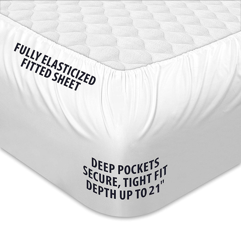 COONP Queen Mattress Topper, Cotton Extra Thick Pillow Top Mattress Pad | 100% Cotton Top Bed Topper Protector, Cooling Mattress Cover for Back Pain, Soft Breathable for Hot Sleeper, White
