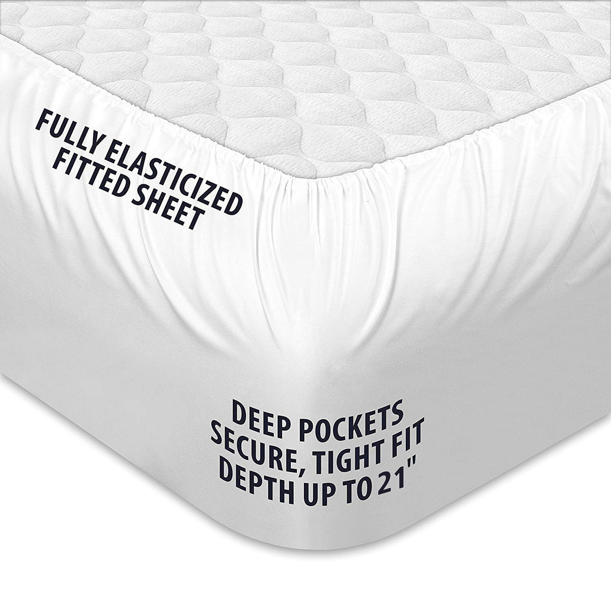 COONP Queen Mattress Topper, Cotton Extra Thick Pillow Top Mattress Pad | 100% Cotton Top Bed Topper Protector, Cooling Mattress Cover for Back Pain, Soft Breathable for Hot Sleeper, White