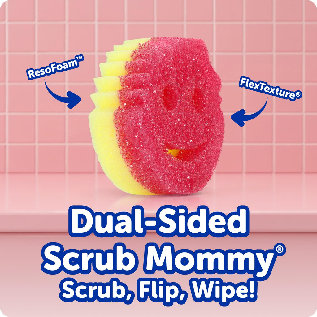 Scrub Mommy Kitchen Sponges - Dual-Sided Dish Sponges for Scrubbing - Non-Scratch Cleaning Sponges for Washing Dishes, Bathroom & Multi-Surface Cleaning - Online Exclusive (3 Count)