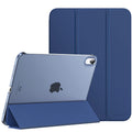 MoKo for iPad (A16) 11th Generation Case, iPad 10th Gen Case, Navy Blue | For iPad 11/10.9 Inch Case 2025/2022, Slim Stand Hard PC Translucent Back Shell Smart Cover,Support Touch ID,Auto Wake/Sleep