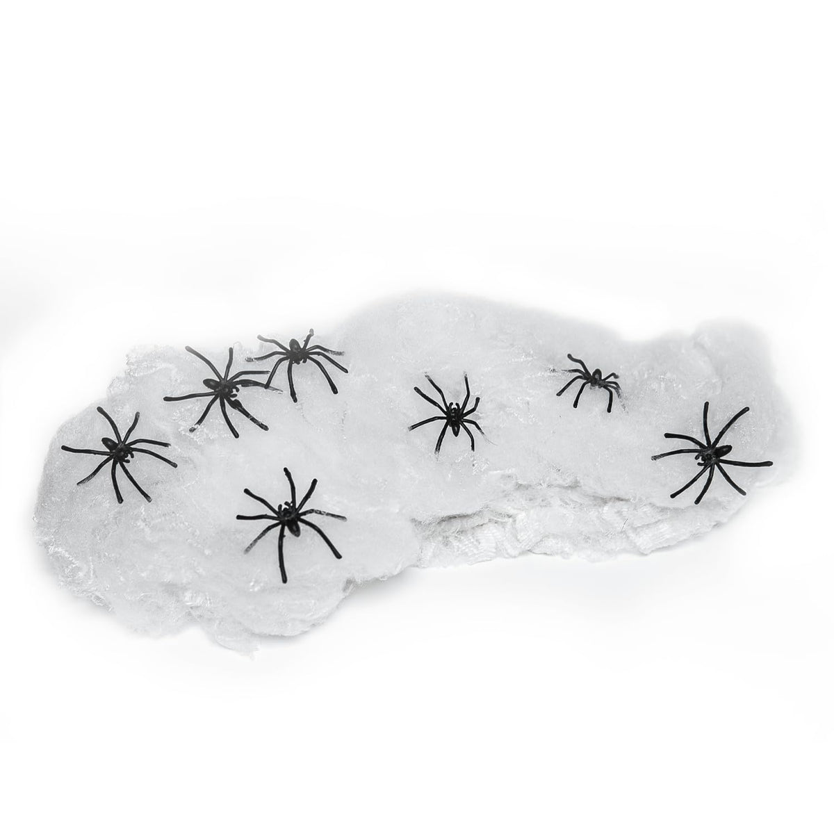 Happy Hippo Halloween Spider Web Decoration, 200 Square Feet & Plastic Spiders, Halloween Party Supplies, Spider Webs (Small, 200 Sq Feet) (8 Fake Spiders Included)