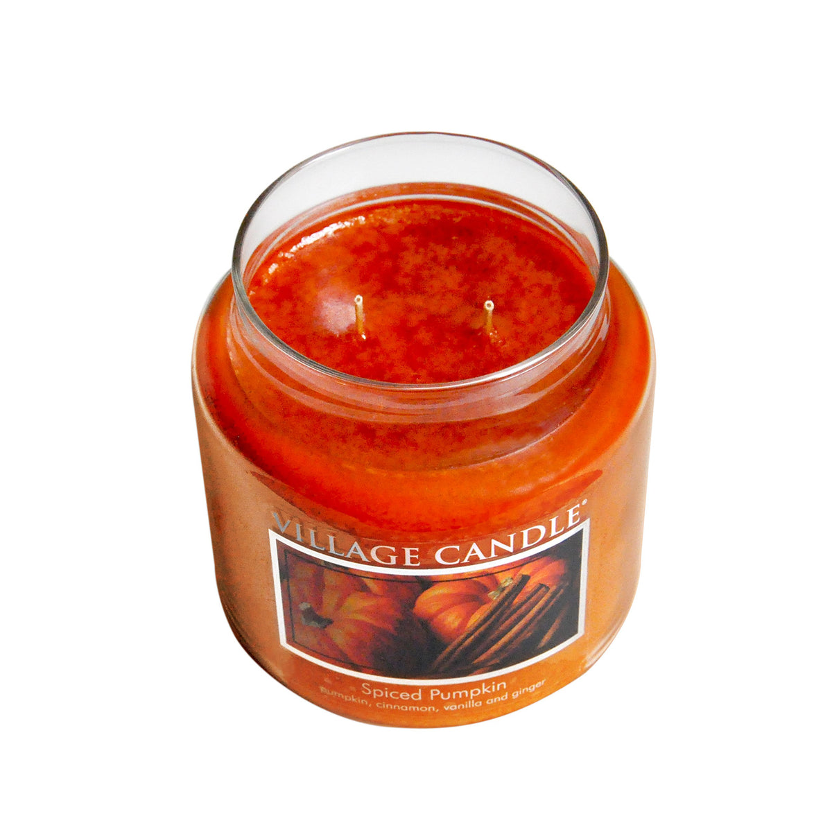 Village Candle Spiced Pumpkin Large Apothecary Jar, Scented Candle, 21.25 Oz