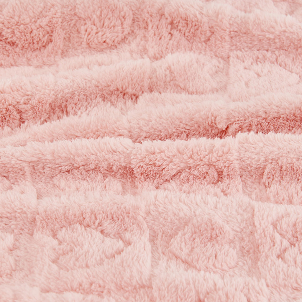 Yurhap Heart Baby Blanket, Love Plush Fleece Baby Blankets for Girls Boys | Soft Sherpa Baby Girl Blanket for Infant Toddler Newborn Gift, Fluffy Baby Essentials, For Crib Stroller, 30"x40", Light Pink