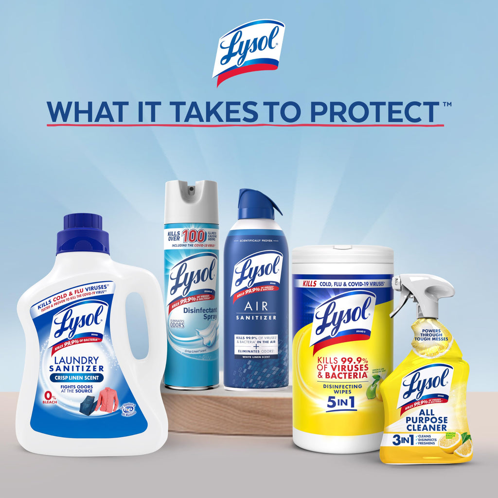 Lysol All Purpose Cleaner Spray, Disinfectant, Lemon, 32oz | Multipurpose Cleaner, Sanitizer & Disinfectant Spray, Degreaser, Multi-Surface Kitchen & Bathroom Cleaner, Cleaning Supplies