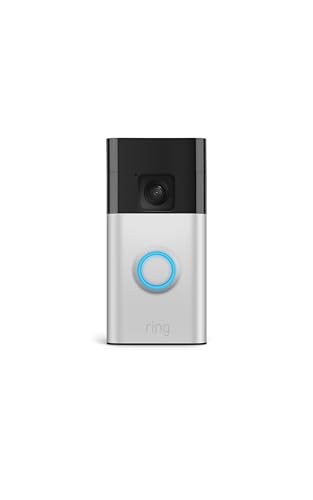Ring Battery Doorbell, Home or business security with Head-to-Toe video, Live View with Two-Way Talk, and Motion Detection & Alerts, Satin Nickel