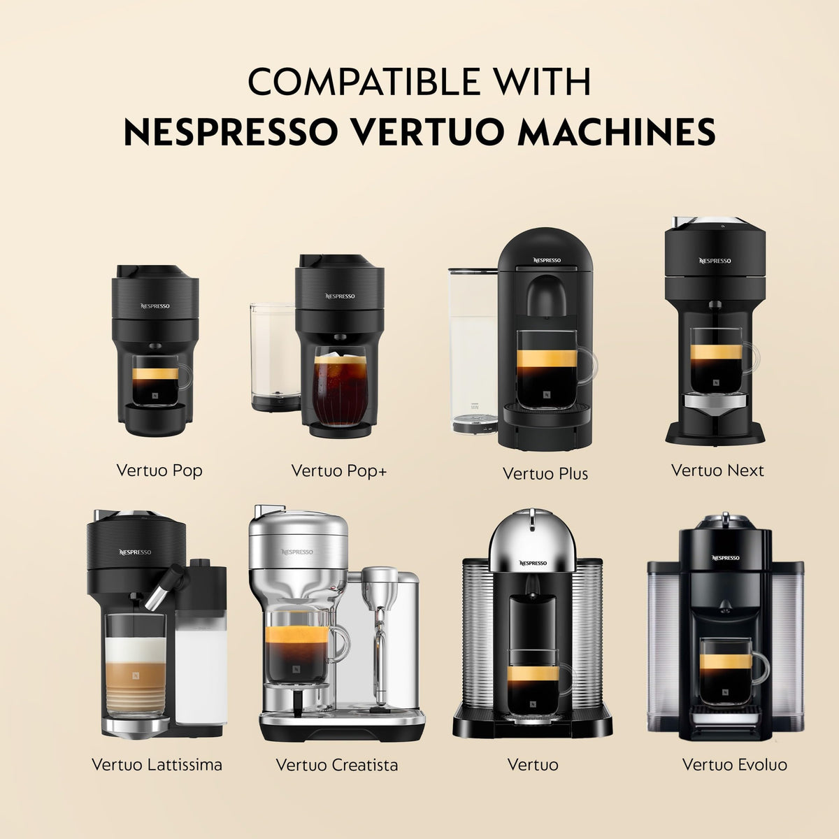 Nespresso Vertuo, Double Espresso Chiaro, Dark Roast, 30-Count Pods | Dark-Roast Coffee Capsules, Intense woody notes with creamy caramel