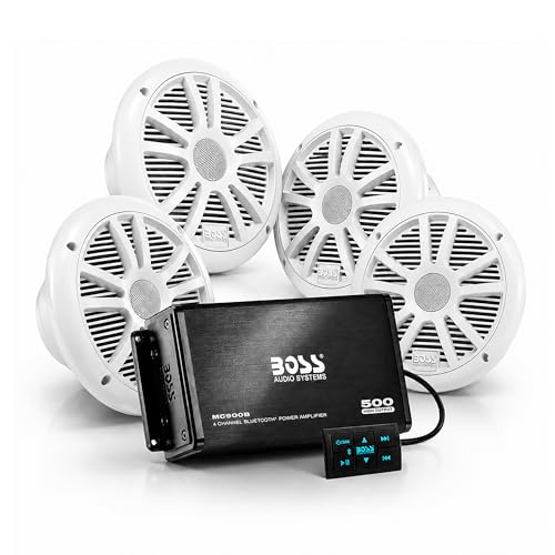 BOSS Audio Systems ASK904B.64 Marine Bluetooth 6.5in Speakers & Amplifier