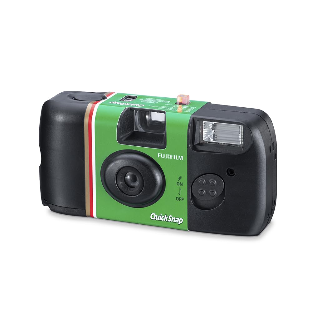 Fujifilm QuickSnap Flash 400 One-Time-Use Camera - 27 Exposures | 35mm disposable camera with 400 speed film and built-in flash for photography, travel and events