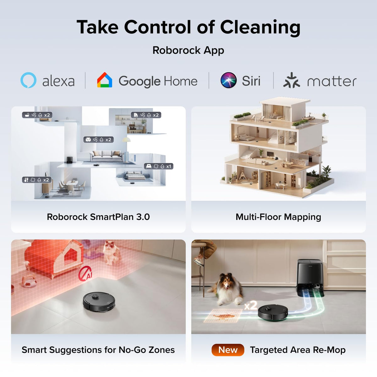 roborock 2026 New Qrevo 2 Pro Robot Vacuum and Mop, 20,000Pa Suction | FlexiArm Edge Mopping, Zero-Tangle, High-Temperature Mop Self-Cleaning, Smart Obstacle Avoidance for Pet Hair & Carpet, Black